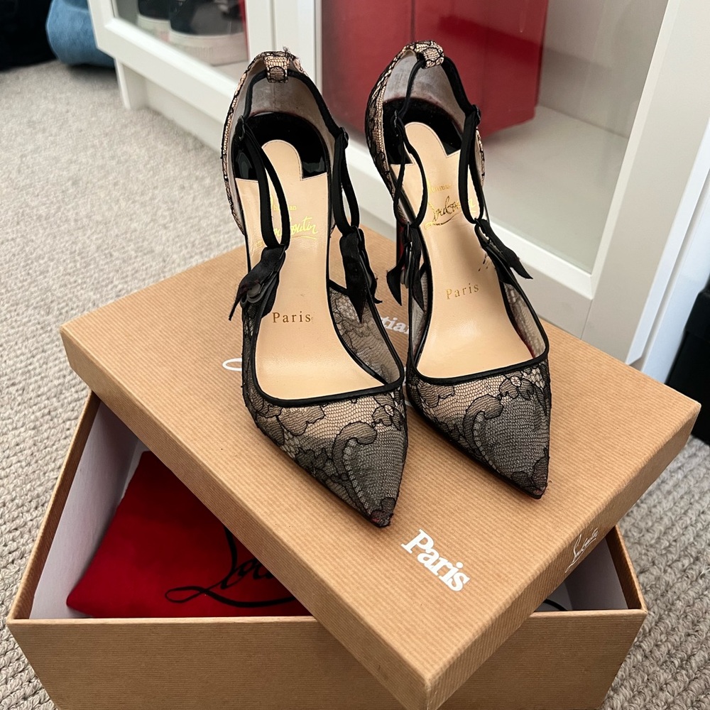 ***SOLD** Christian Louboutin Lace Jeanbi Pumps